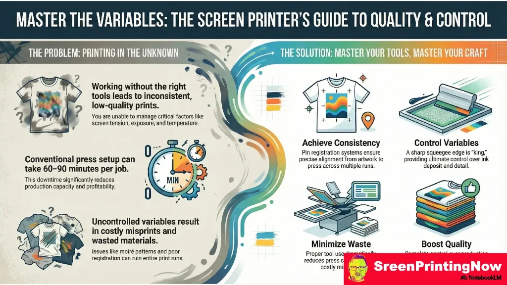 tools to Master Screen Printing Variables infograph