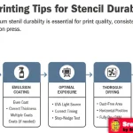 Screen Printing Tips for Stencil Durability infographic