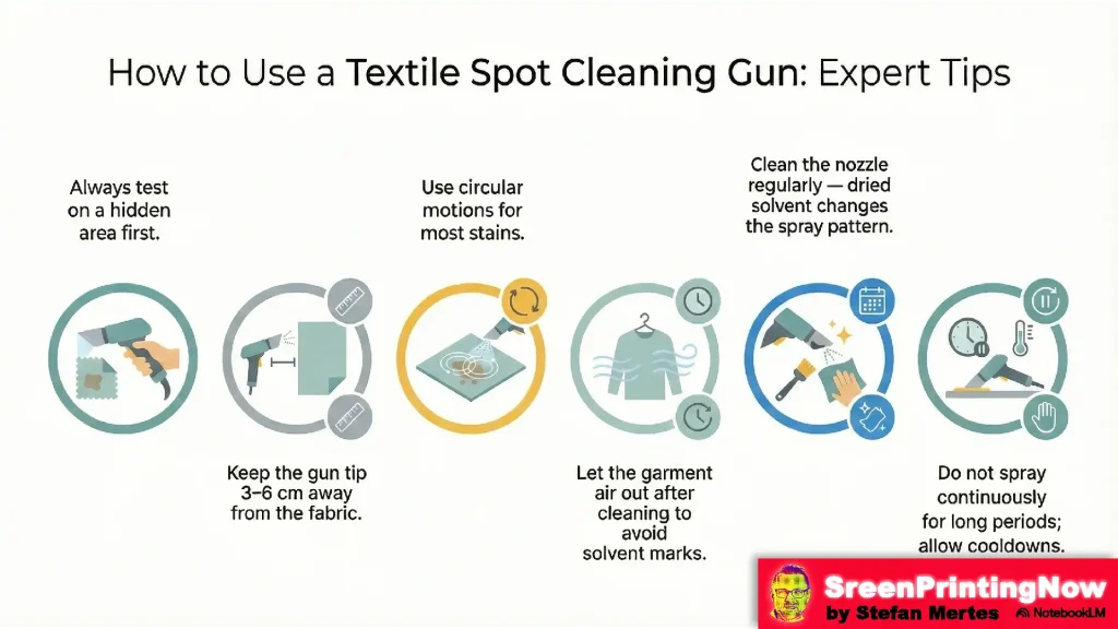 how to use Textile Spot Cleaning Gun infographic